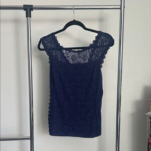 Express Navy Lace Women's Blouse